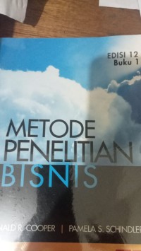 Image of Metode penelitian bisnis